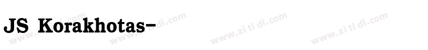JS Korakhotas字体转换
